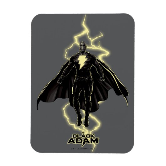 Black Adam Lightning Silhouette Graphic Magnet (Vertikal)