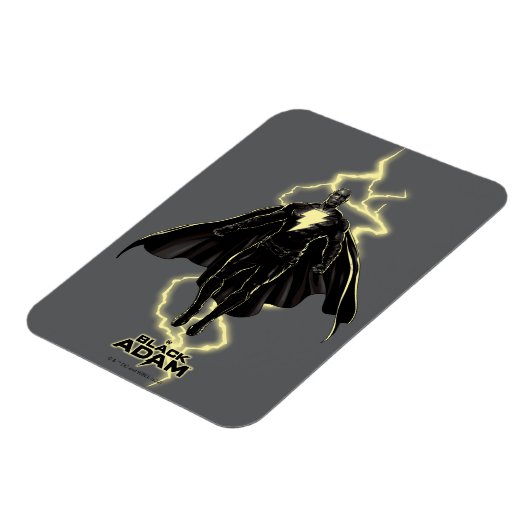 Black Adam Lightning Silhouette Graphic Magnet (Linke Seite)