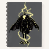 Black Adam Lightning Silhouette Graphic Notizblock (Vorderseite)