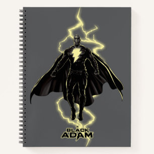 Black Adam Lightning Silhouette Graphic Notizblock