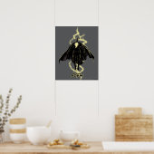 Black Adam Lightning Silhouette Graphic Poster (Küche)