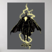 Black Adam Lightning Silhouette Graphic Poster (Vorne)