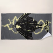 Black Adam Lightning Silhouette Graphic Strandtuch (Vorderseite)