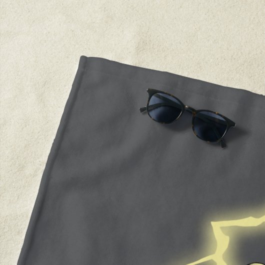 Black Adam Lightning Silhouette Graphic Strandtuch (Beispiel)