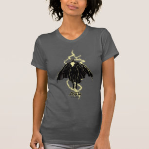 Black Adam Lightning Silhouette Graphic T-Shirt