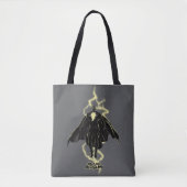 Black Adam Lightning Silhouette Graphic Tasche (Vorderseite)