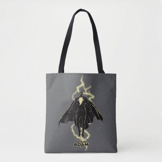 Black Adam Lightning Silhouette Graphic Tasche (Vorderseite)
