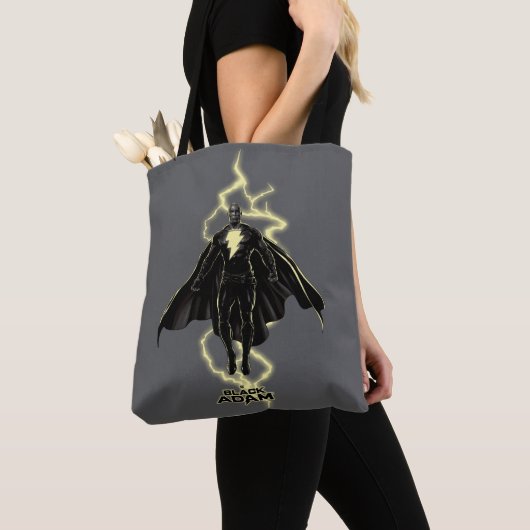 Black Adam Lightning Silhouette Graphic Tasche (Von Nahem)