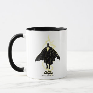 Black Adam Lightning Silhouette Graphic Tasse