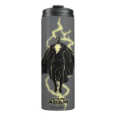 Black Adam Lightning Silhouette Graphic Thermosbecher (Vorderseite)