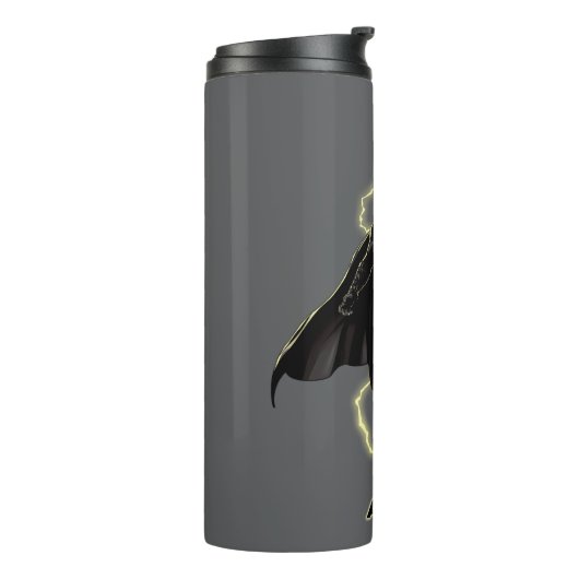 Black Adam Lightning Silhouette Graphic Thermosbecher (Nach links gedreht)
