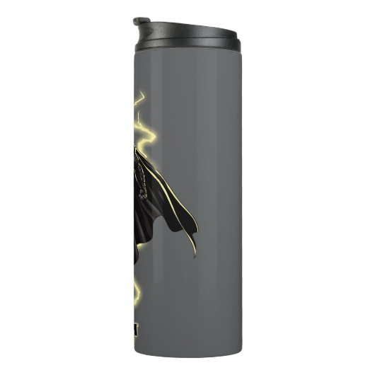 Black Adam Lightning Silhouette Graphic Thermosbecher (Nach rechts gedreht)