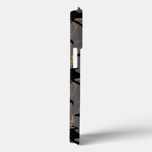 Black Adam Lightning Silhouette Pattern Case-Mate iPhone Hülle (Rückseite / Rechts)