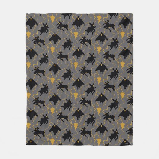 Black Adam Lightning Silhouette Pattern Fleecedecke (Vorderseite)