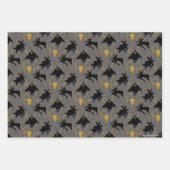 Black Adam Lightning Silhouette Pattern Geschenkpapier Set (Vorderseite)