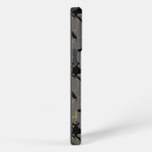 Black Adam Lightning Silhouette Pattern iPhone Hülle (Rechte Seite)