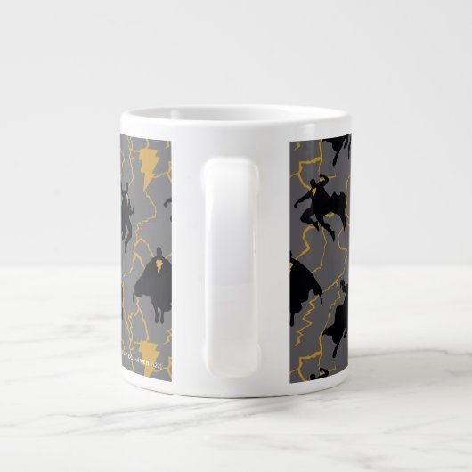 Black Adam Lightning Silhouette Pattern Jumbo-Tasse (Rückseite)