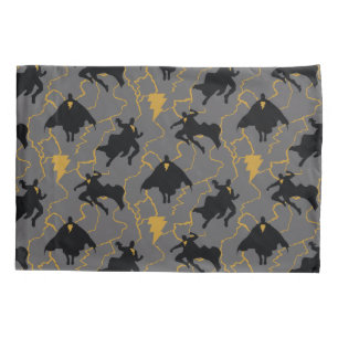 Black Adam Lightning Silhouette Pattern Kissenbezug