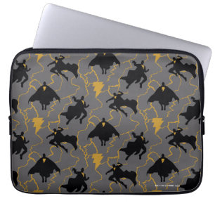 Black Adam Lightning Silhouette Pattern Laptopschutzhülle