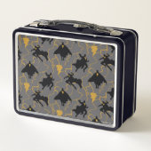 Black Adam Lightning Silhouette Pattern Metall Brotdose (Rückseite)