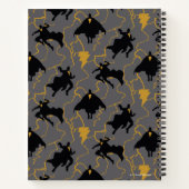 Black Adam Lightning Silhouette Pattern Notizblock (Rückseite)