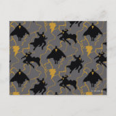 Black Adam Lightning Silhouette Pattern Postkarte (Vorderseite)