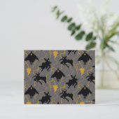 Black Adam Lightning Silhouette Pattern Postkarte (Stehend Vorderseite)