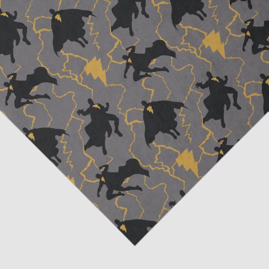 Black Adam Lightning Silhouette Pattern Seidenpapier (Ausschnitt)