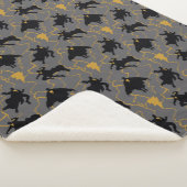 Black Adam Lightning Silhouette Pattern Sherpadecke (3/4)