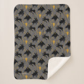 Black Adam Lightning Silhouette Pattern Sherpadecke (Vorderseite)