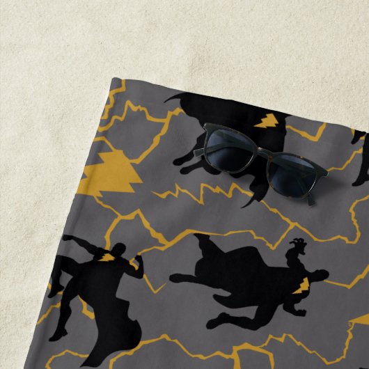 Black Adam Lightning Silhouette Pattern Strandtuch (Beispiel)