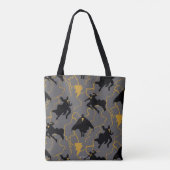 Black Adam Lightning Silhouette Pattern Tasche (Rückseite)