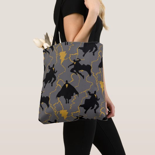 Black Adam Lightning Silhouette Pattern Tasche (Von Nahem)