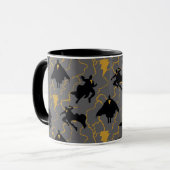 Black Adam Lightning Silhouette Pattern Tasse (Vorderseite Links)