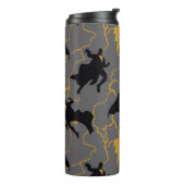 Black Adam Lightning Silhouette Pattern Thermosbecher (Nach links gedreht)