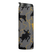 Black Adam Lightning Silhouette Pattern Thermosbecher (Nach rechts gedreht)