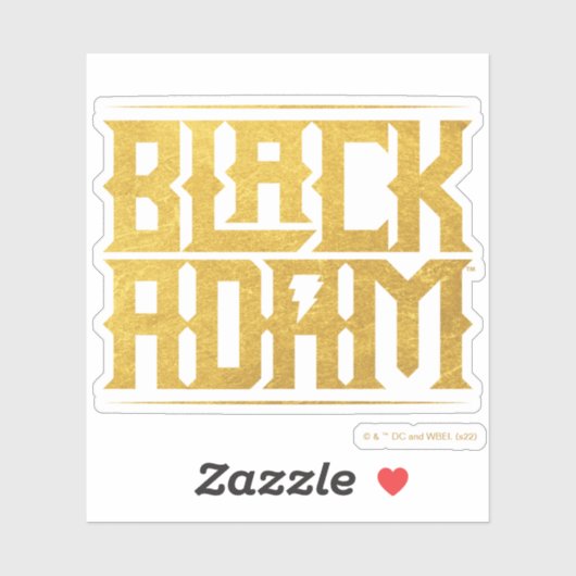 Black Adam Stacked Name Graphic Aufkleber (Blatt)