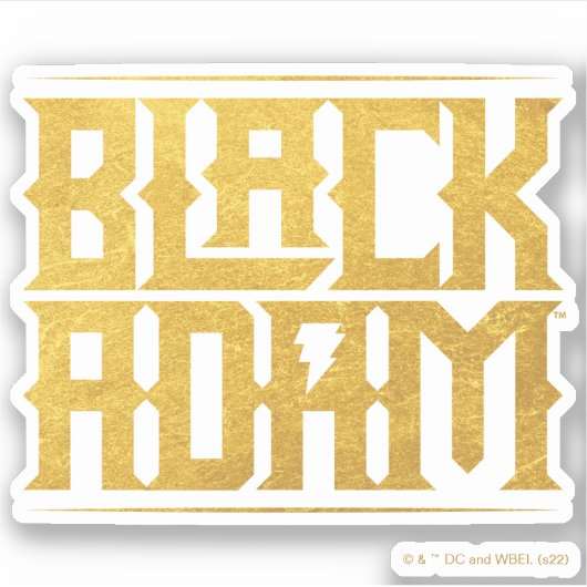 Black Adam Stacked Name Graphic Aufkleber (Vorderseite)