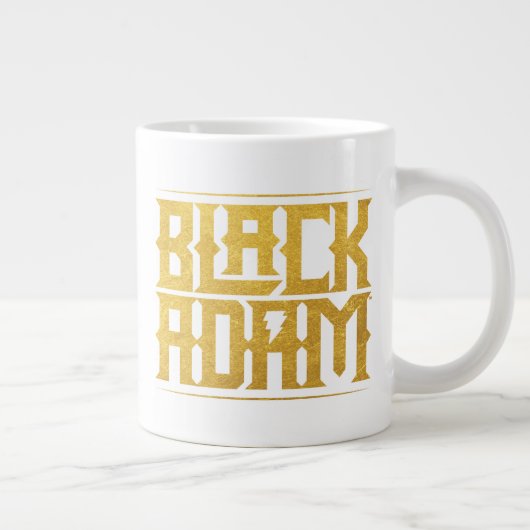 Black Adam Stacked Name Graphic Jumbo-Tasse (Rechts)