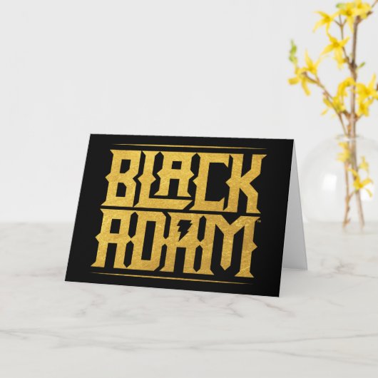 Black Adam Stacked Name Graphic Karte (Gelbe Blume)