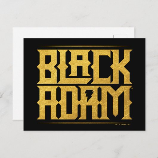 Black Adam Stacked Name Graphic Postkarte (Vorne/Hinten)