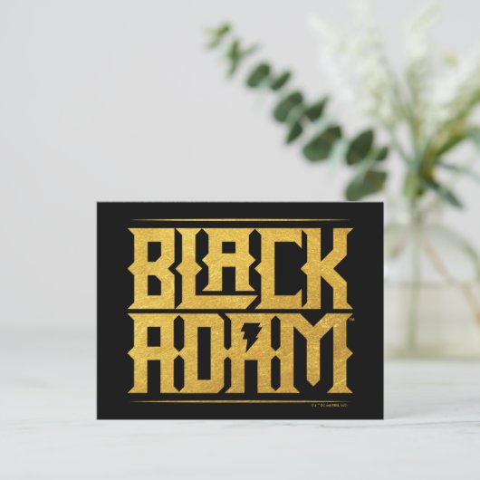 Black Adam Stacked Name Graphic Postkarte (Stehend Vorderseite)