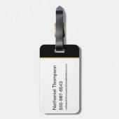 Black Adam Stacks Name Graphic Gepäckanhänger (Rückseite vertikal)