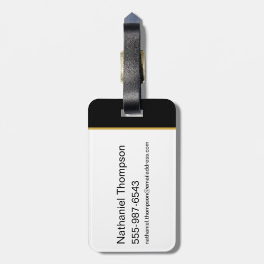 Black Adam Stacks Name Graphic Gepäckanhänger (Rückseite vertikal)