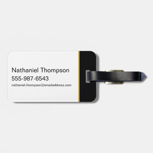 Black Adam Stacks Name Graphic Gepäckanhänger (Rückseite horizontal)