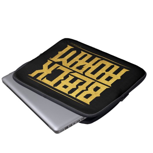 Black Adam Stacks Name Graphic Laptopschutzhülle (Vorne Knopf)