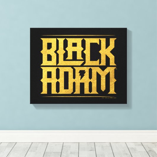 Black Adam Stacks Name Graphic Leinwanddruck (Insitu (Holzboden))
