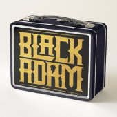 Black Adam Stacks Name Graphic Metall Brotdose (Rückseite)