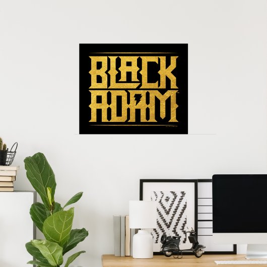 Black Adam Stacks Name Graphic Poster (Heimbüro)