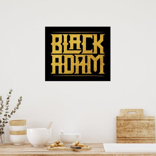 Black Adam Stacks Name Graphic Poster (Küche)